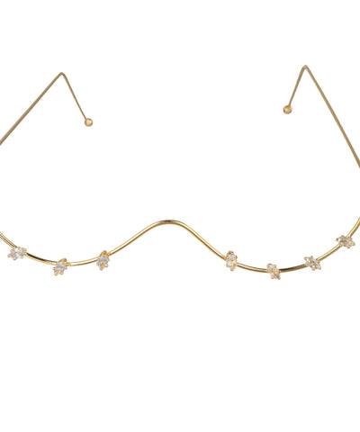 Architectural Wavy Facelet with Shimmer Accents | Stylika