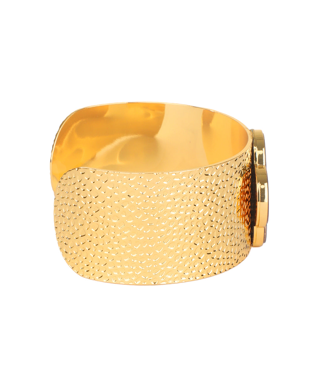 Leopard Print Clover Cuff Bracelet | Stylika