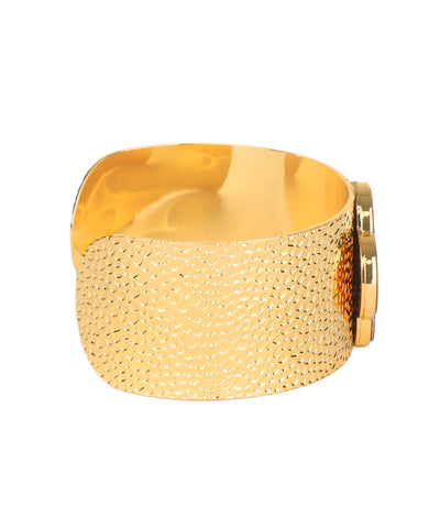 Leopard Print Clover Cuff Bracelet | Stylika