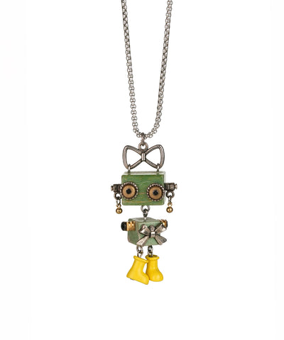 Robot Bow Pendant Necklace | Stylika