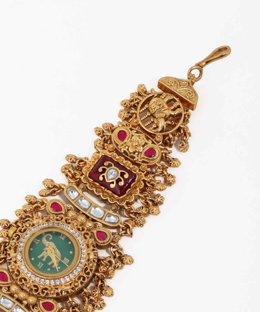 Ornate Heritage Bracelet Watch (Ruby) | Stylika