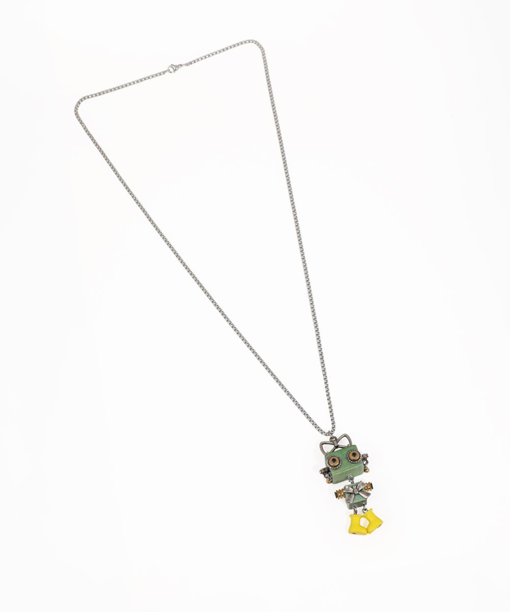 Robot Bow Pendant Necklace | Stylika