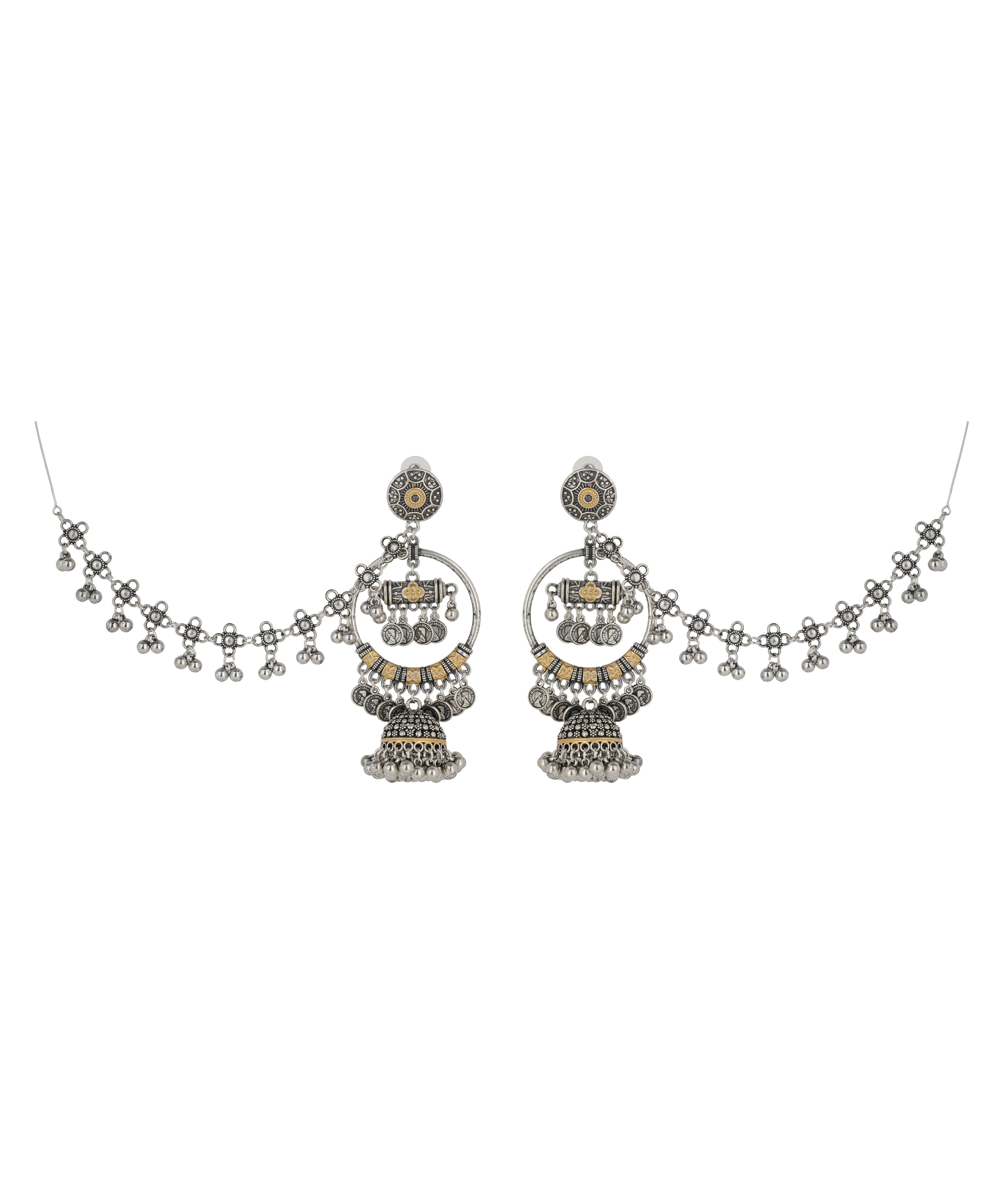 Jhumka Earrings with Ear Chain | Stylika