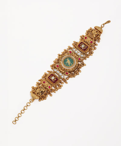 Ornate Heritage Bracelet Watch (Ruby) | Stylika