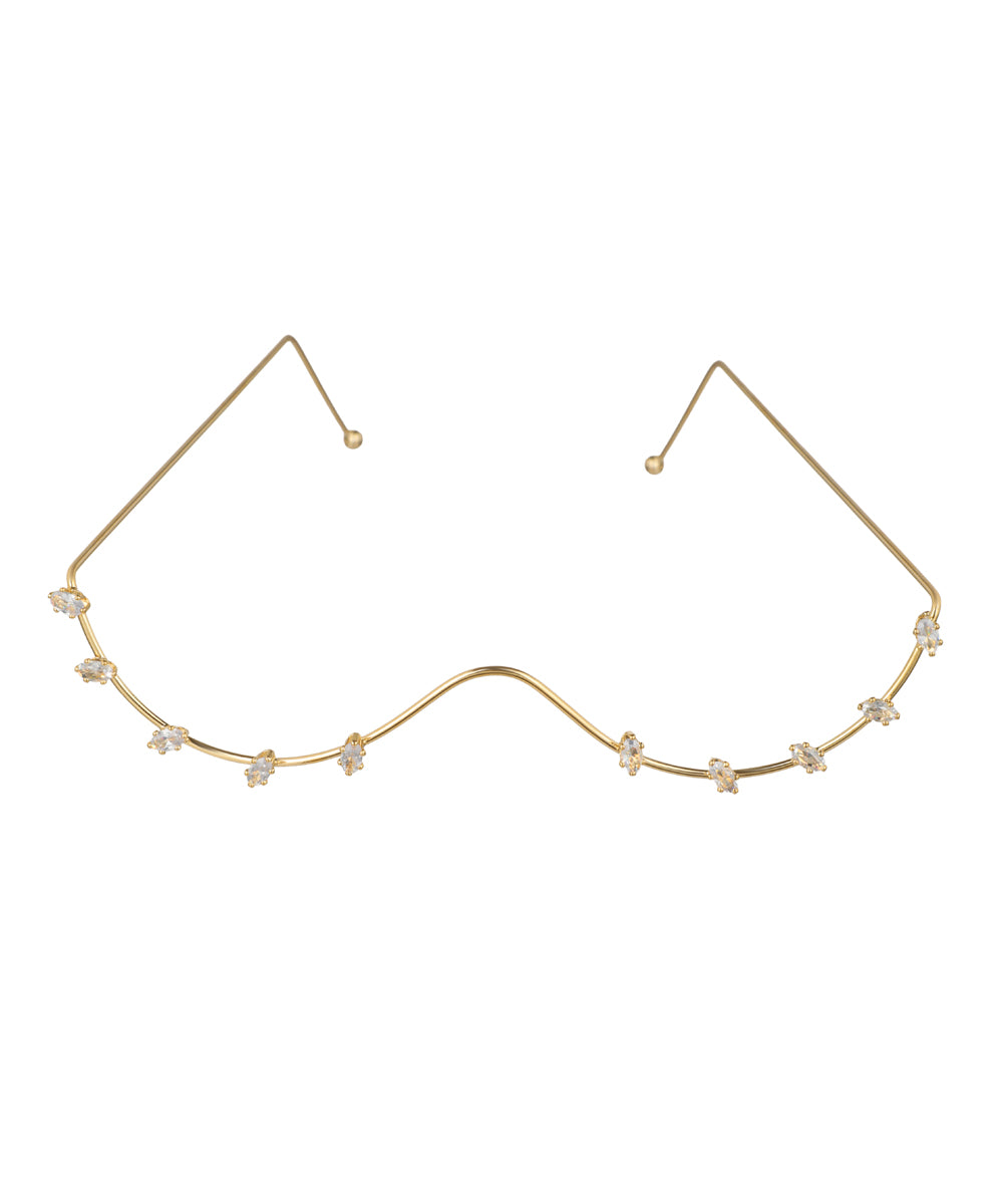 Architectural Wavy Facelet with Shimmer Accents | Stylika