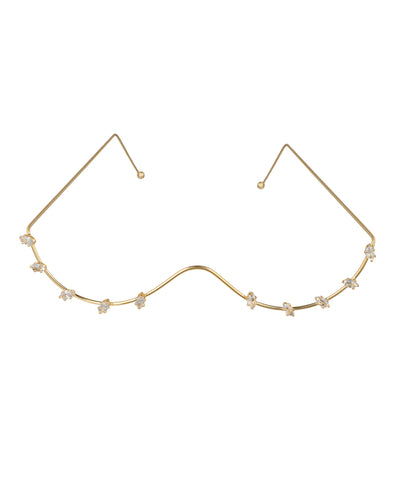 Architectural Wavy Facelet with Shimmer Accents | Stylika