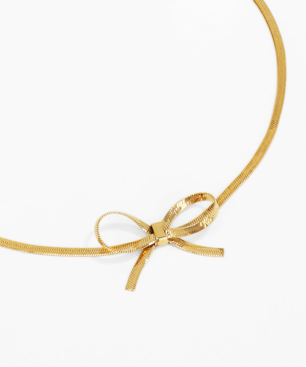 Chic Bow Design Snake Chain Anklet | Stylika