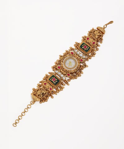 Ornate Heritage Bracelet Watch (Green) | Stylika