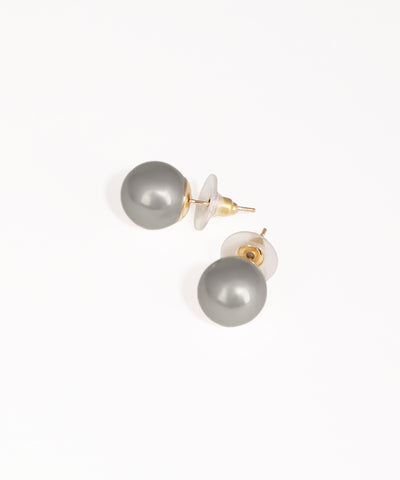 Steel Grey Pearl Earrings | Stylika