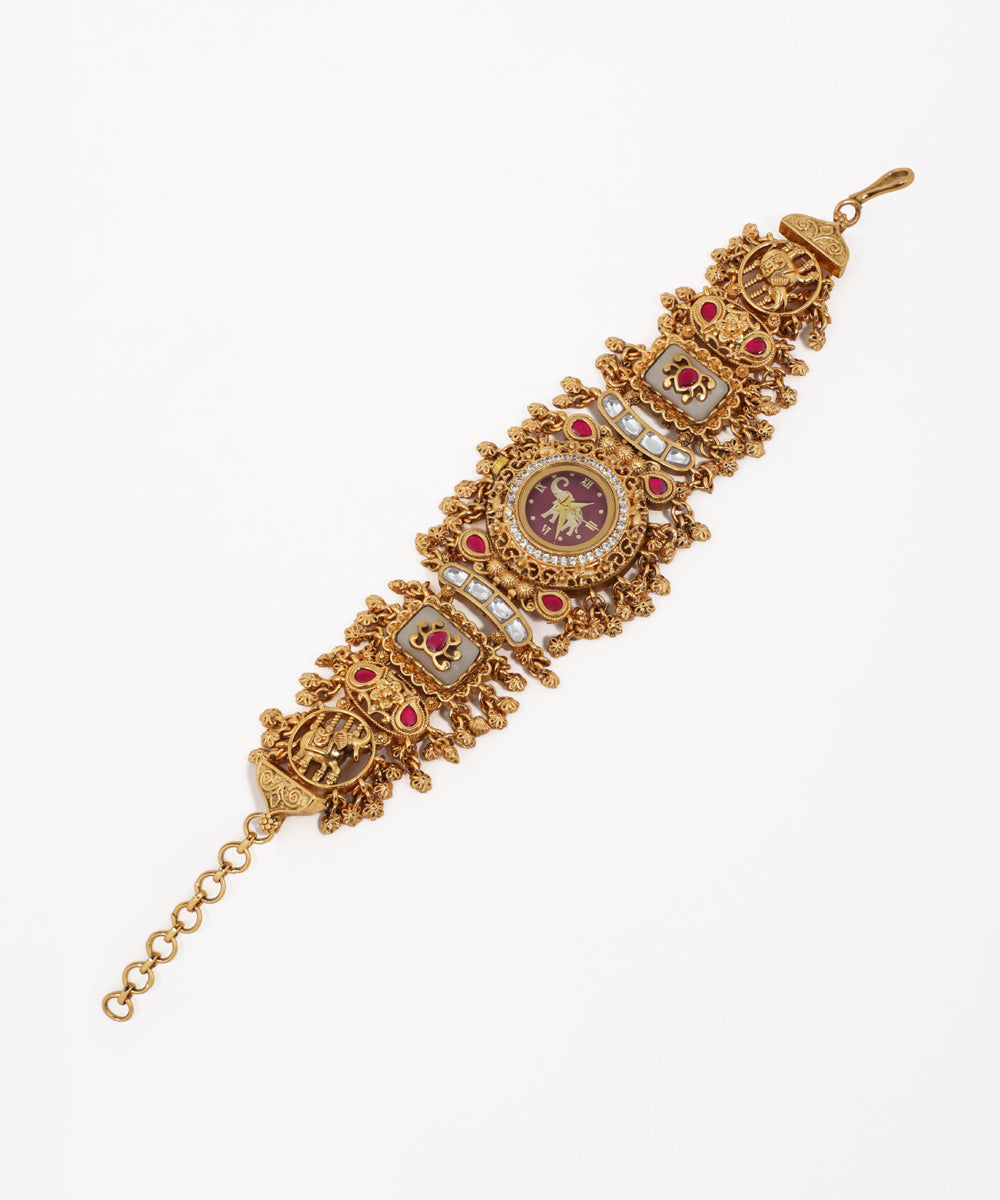 Ornate Heritage Bracelet Watch (White) | Stylika
