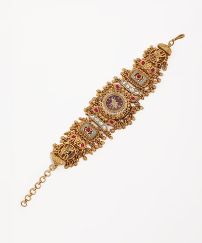 Ornate Heritage Bracelet Watch (White) | Stylika