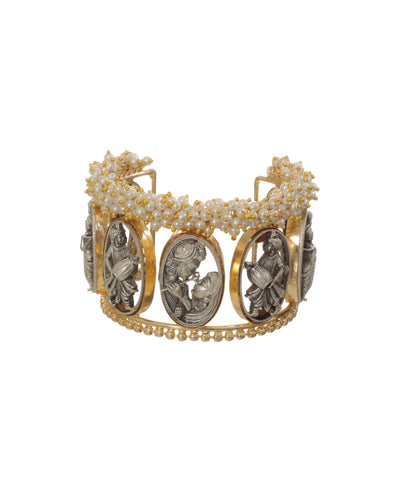 Oxidised Traditional Figurine Cuff Bracelet | Stylika