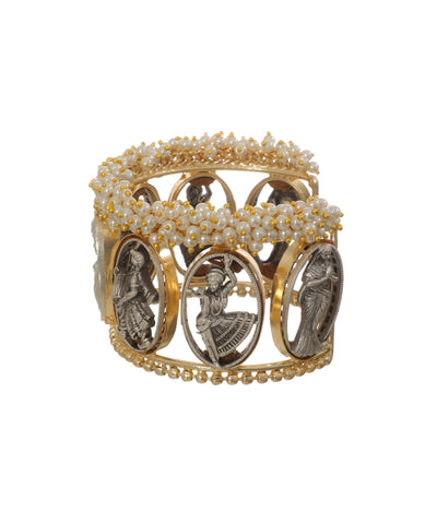 Oxidised Traditional Figurine Cuff Bracelet | Stylika