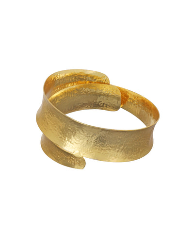 Women's Contemporary Hammered Wrap Arm Cuff | Stylika