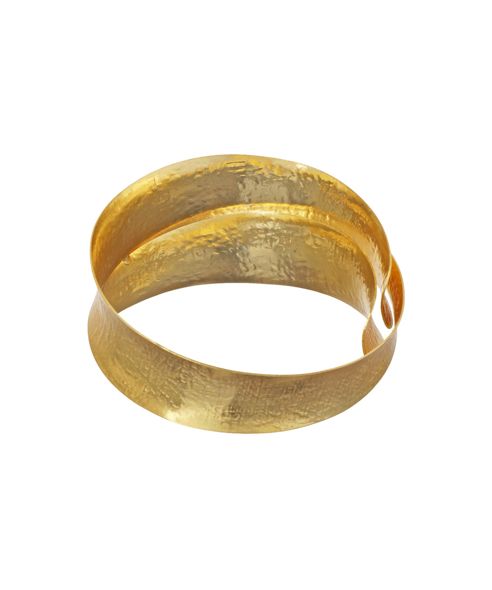 Women's Contemporary Hammered Wrap Arm Cuff | Stylika
