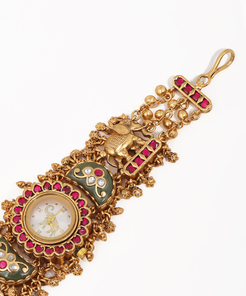 Traditional Elephant Heritage Bracelet Watch (Mint)| Stylika