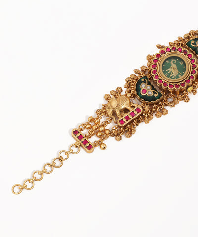 Traditional Elephant Heritage Bracelet Watch (Green)| Stylika