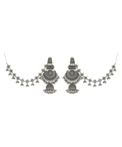 Bell Motif Bahubali Oxidised Earrings | Stylika