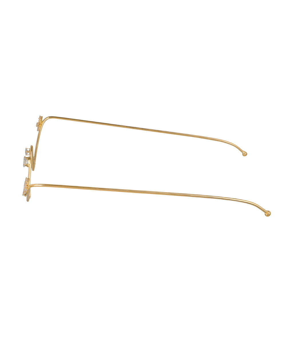 Distinctive Wavy Frame Starburst Embellished Facelet | Stylika