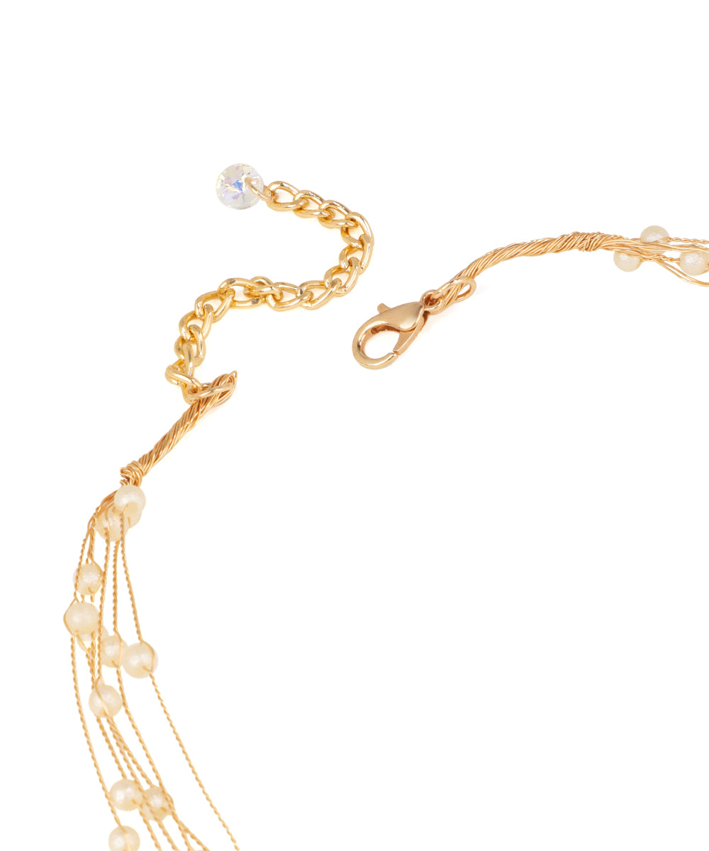 Multi-Layered Delicate Strand Choker Necklace | Stylika