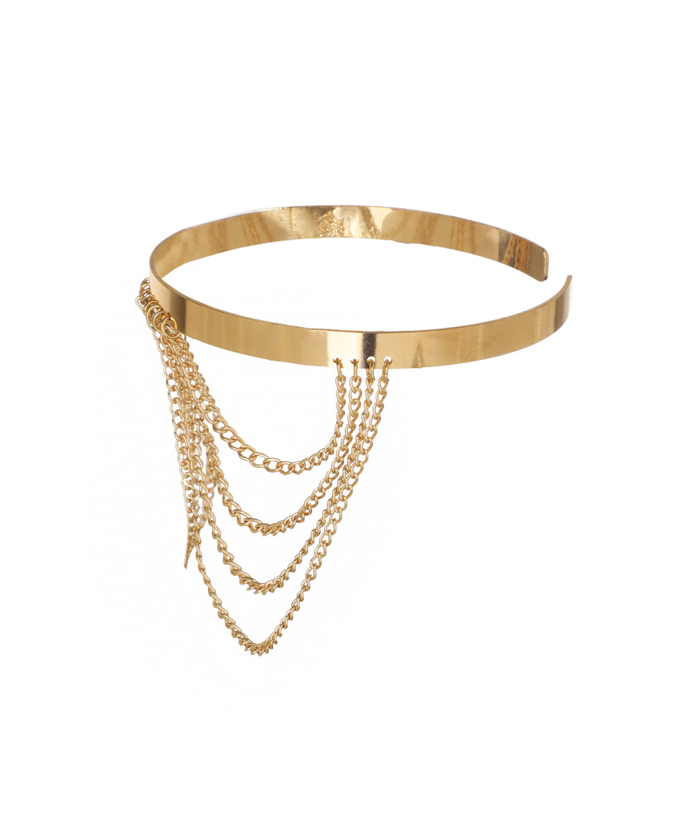 Bold Draped Chain Arm Cuff for a Statement Look | Stylika