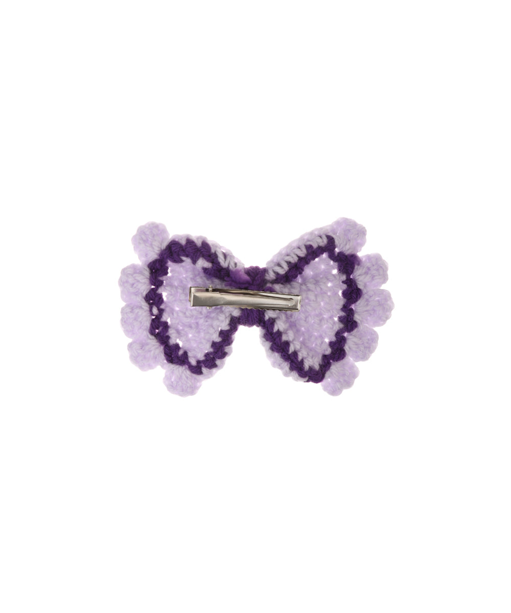 Patterned Bow Crochet Hair Clip | Stylika
