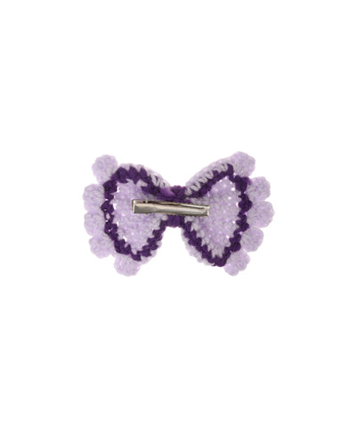 Patterned Bow Crochet Hair Clip | Stylika