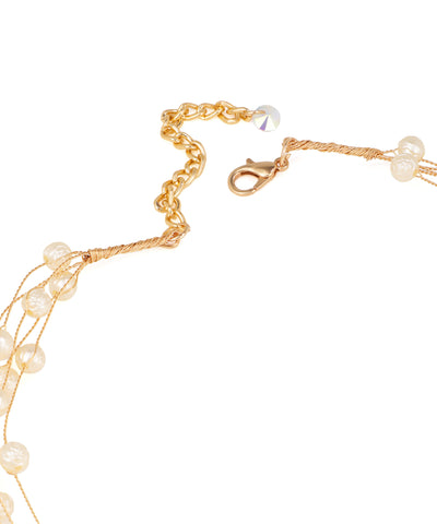 Delicate Multi-Strand Beaded Choker Necklace | Stylika