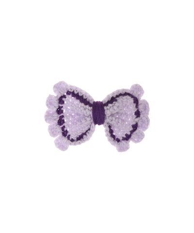 Patterned Bow Crochet Hair Clip | Stylika