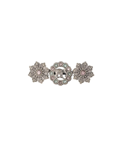 Twin Lotus Medallion Trio Ring | Stylika