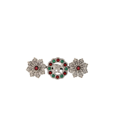 Twin Lotus Medallion Trio Ring | Stylika