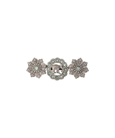 Twin Lotus Medallion Trio Ring | Stylika