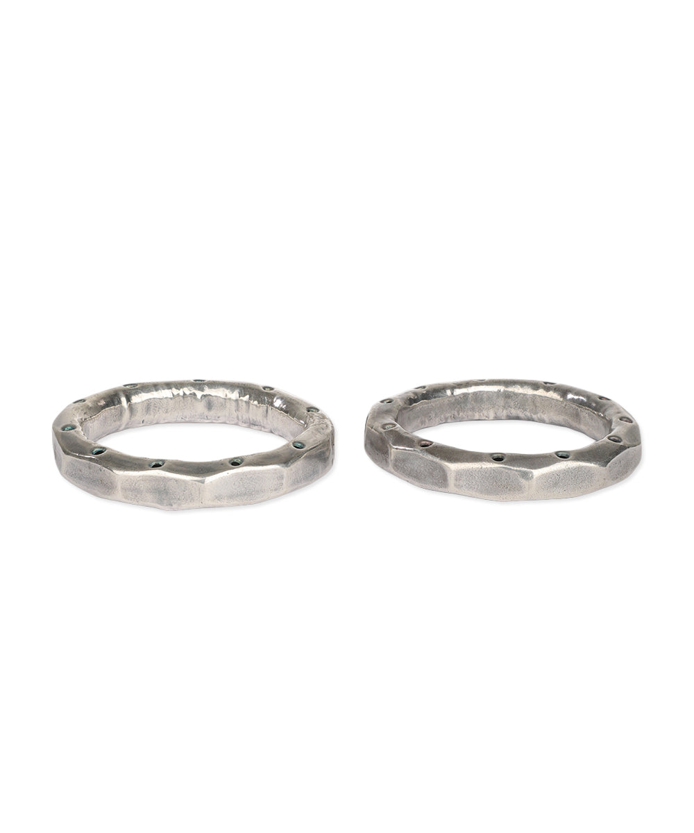 Faceted Oxidised Bangle | Stylika