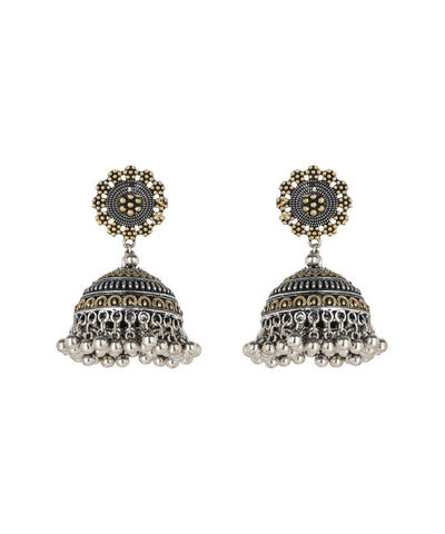 Floral Stud Bell Drop Earrings | Stylika