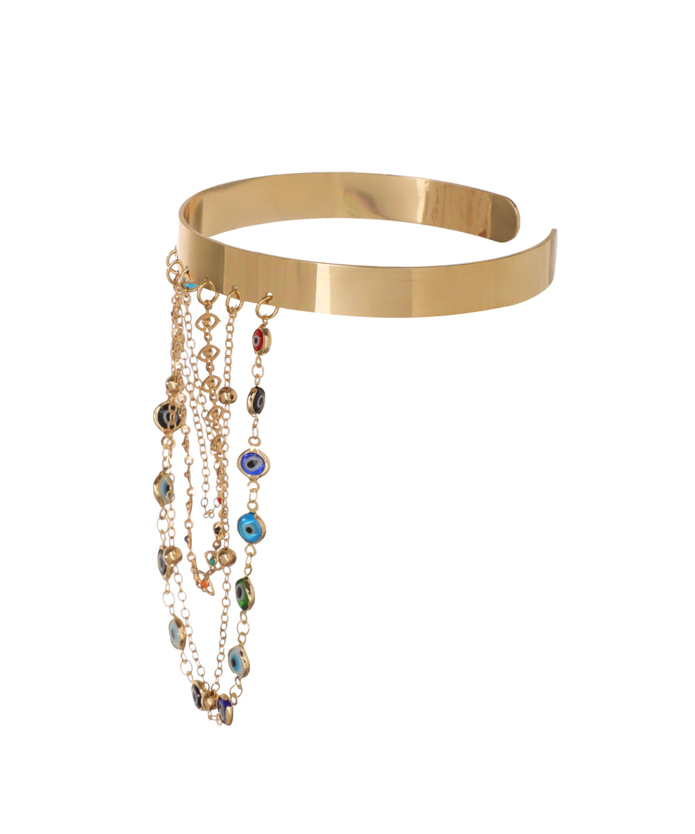 Bohemian Style Evil Eye Charm Dangle Arm Cuff | Stylika
