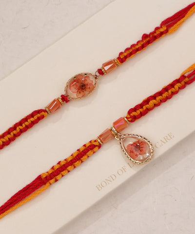 Eternal Blooms Bhaiya Bhabhi Rakhi Set | Stylika