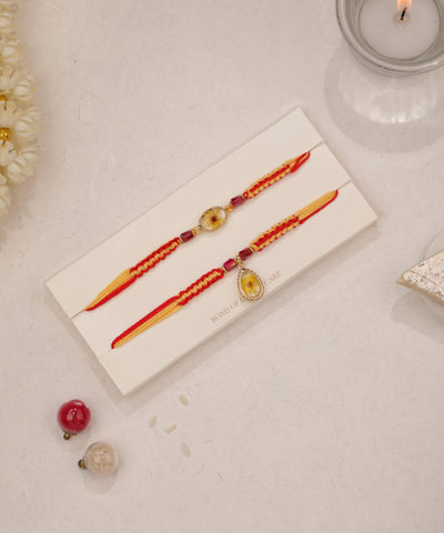 Eternal Blooms Bhaiya Bhabhi Rakhi Set | Stylika