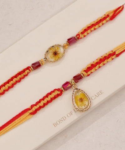 Eternal Blooms Bhaiya Bhabhi Rakhi Set | Stylika