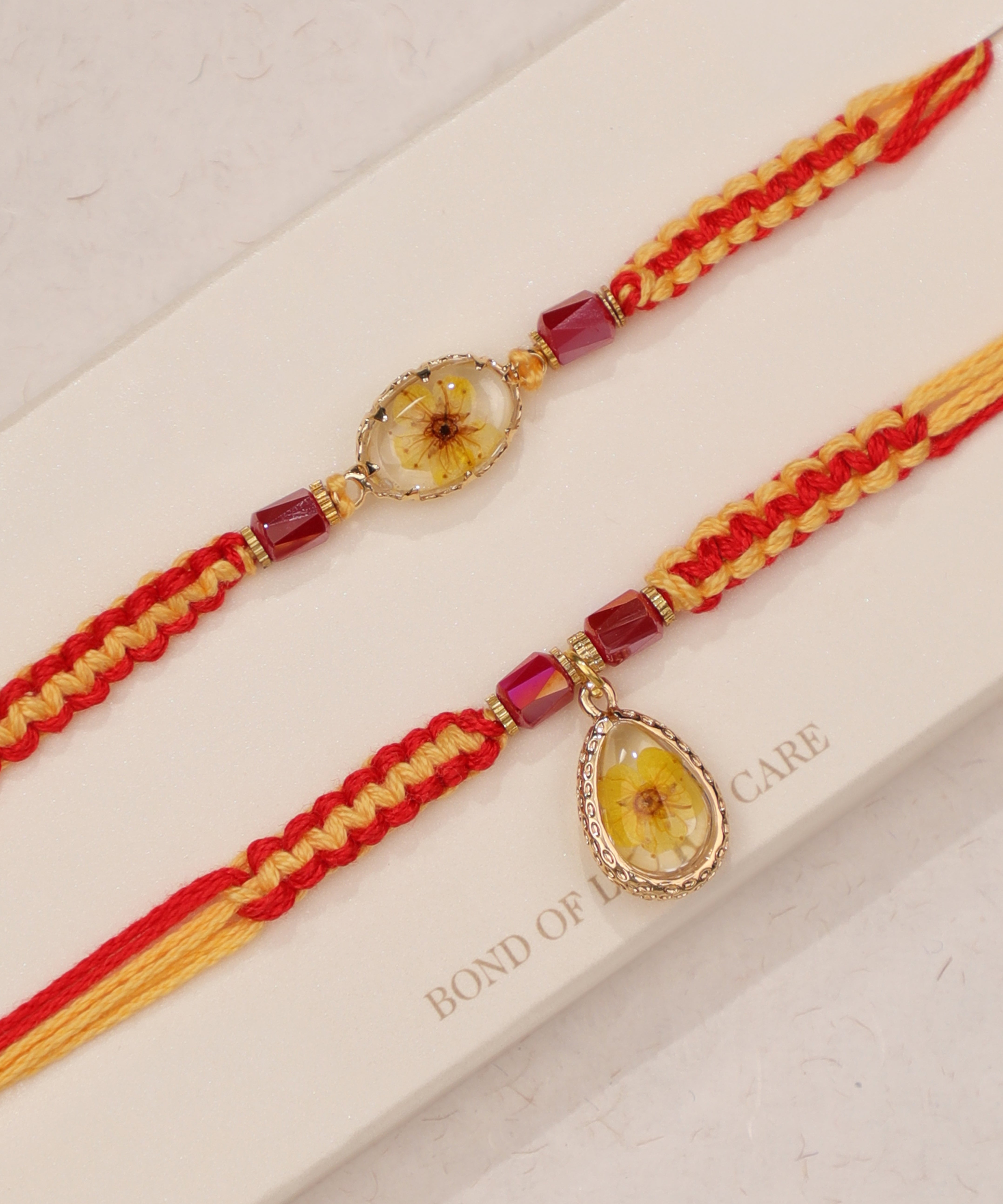 Eternal Blooms Bhaiya Bhabhi Rakhi Set | Stylika