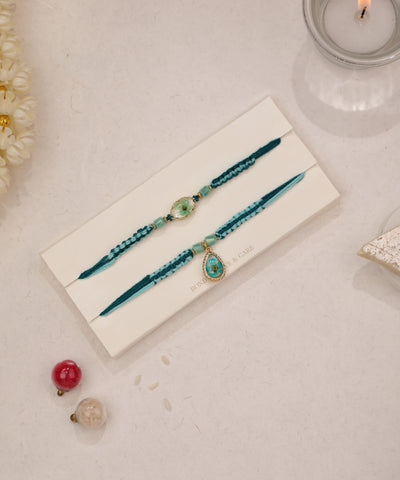 Eternal Blooms Bhaiya Bhabhi Rakhi Set | Stylika