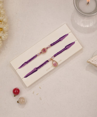 Eternal Blooms Bhaiya Bhabhi Rakhi Set | Stylika