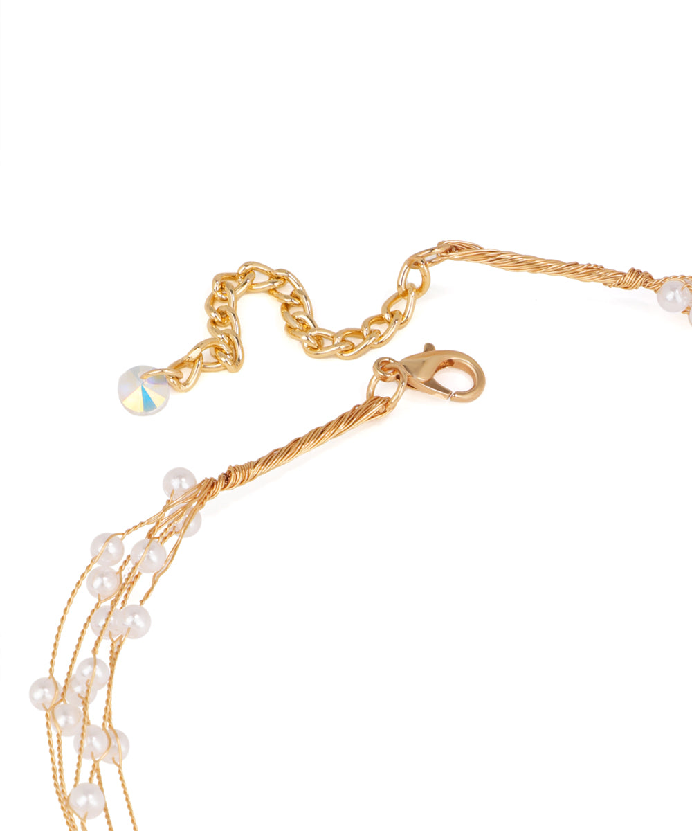 Delicate Fine Multi-Strand Scattered Design Necklace | Stylika
