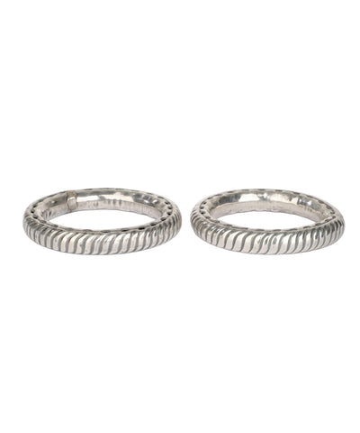 Ribbed Oxidised Bangle | Stylika
