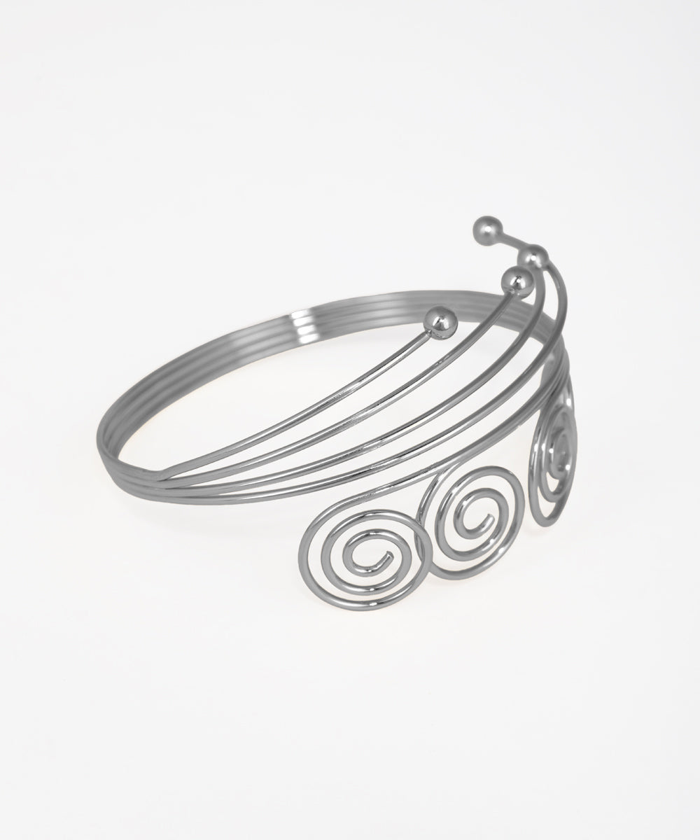 Contemporary Multi-Band Spiral Statement Arm Cuff | Stylika