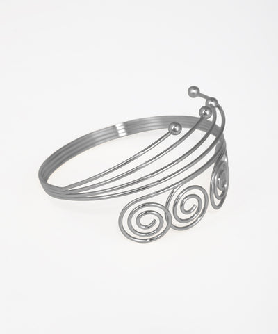 Contemporary Multi-Band Spiral Statement Arm Cuff | Stylika