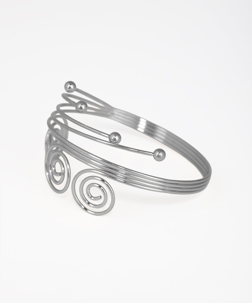 Contemporary Multi-Band Spiral Statement Arm Cuff | Stylika