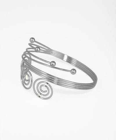 Contemporary Multi-Band Spiral Statement Arm Cuff | Stylika