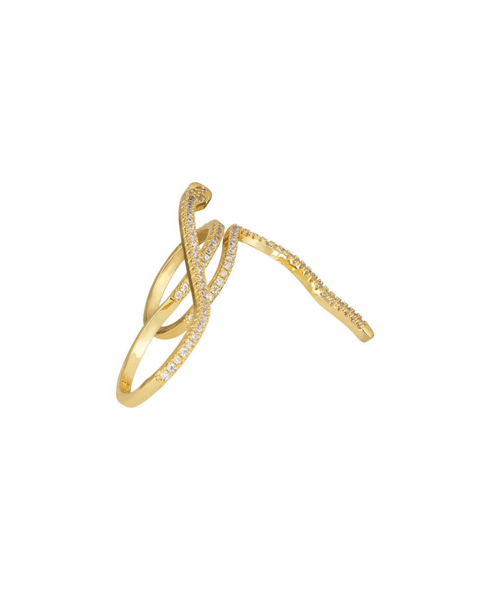 Snake Wrap Two-Finger Ring | Stylika