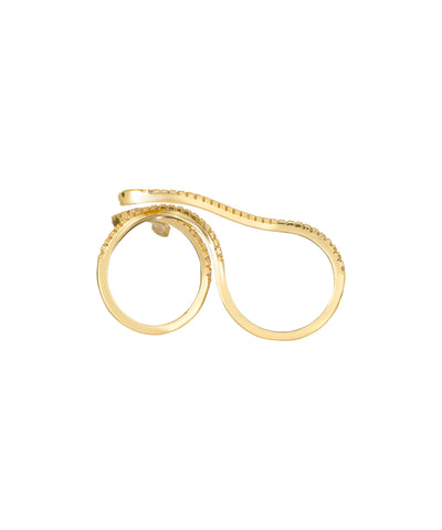 Snake Wrap Two-Finger Ring | Stylika