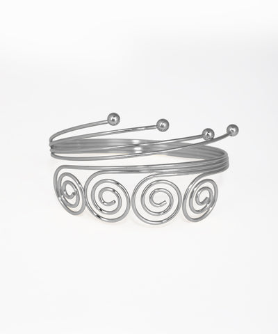 Contemporary Multi-Band Spiral Statement Arm Cuff | Stylika